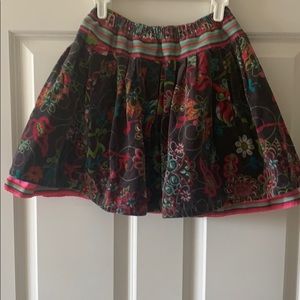 Girls Oilily velour skirt with satin lining